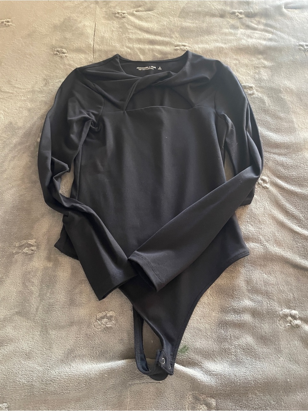 Abercrombie & Fitch Black Long-Sleeve Bodysuit